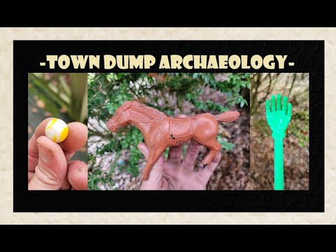 Town Dump Antiques - Bottle Digging - Plastic Toys - Marbles - Trash Archaeology - Picking Garbage -