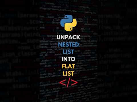 Python Trick: Flatten Nested Lists In One Line! #python #pythontutorial #learnpython #coding #shorts