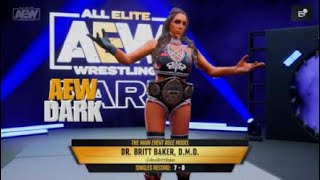 AEW DARK THUNDER ROSA AND DR BRITT BAKER DISCUSSED TITLE MATCH!!!!!!!!!!