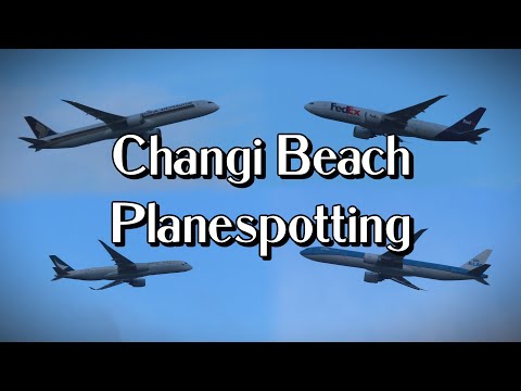 Evening Planespotting at Changi Beach