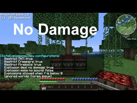 Minecraft - SafeExplosions Demonstration (v1.0.1.1)