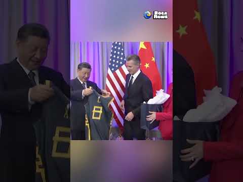 China’s leader Xi Jinping gets Warriors jersey 🏀💀