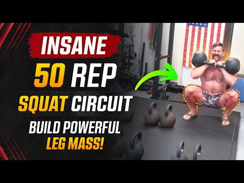 50 Rep Kettlebell Squat Routine for INSANE Muscle Growth! | Coach MANdler