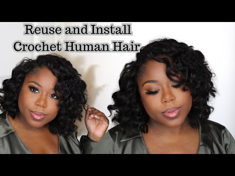 CROCHET BRAIDS - 100% Human Hair | Reusing Hair Install + Style Crochet Braids | QVR Hair