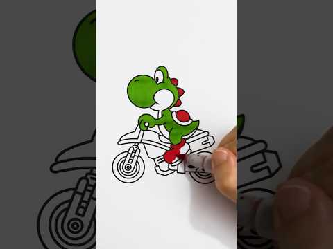 Coloring Yoshi From Super Mario