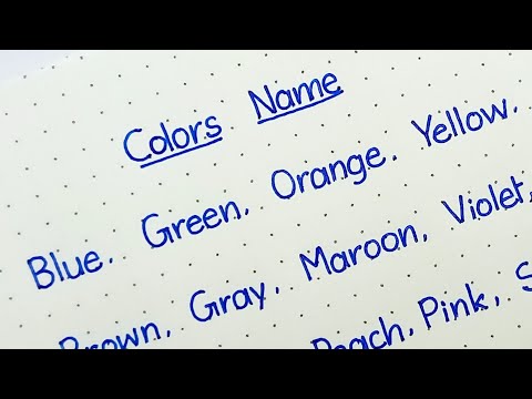 How to improve handwriting | लिखावट कैसे सुधारे | Colors name in english print style |