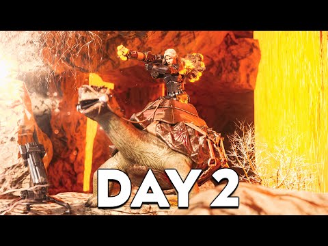 Tek Fobbing Lava Cave 8 Hours Into Wipe - ARK PVP