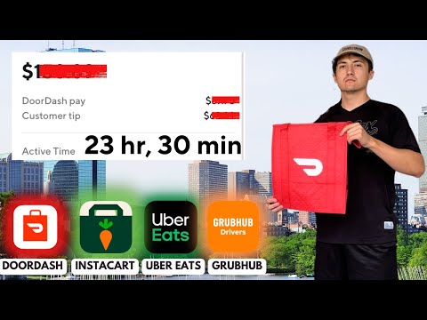 23 Hour DoorDash/Uber Eats/Spark Work Week - How Much Did I Make?