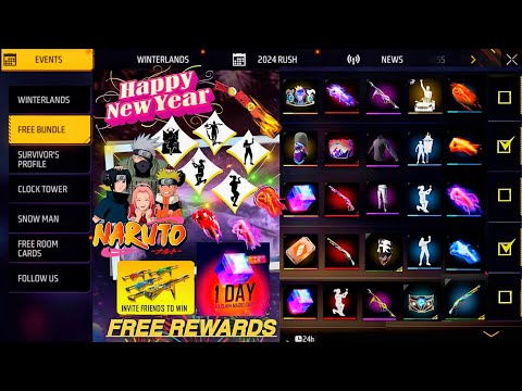 FF Max 🔥 New Year 2025 🥳 Free Rewards | Event Free Fire Calendar | FF Max New Event Update Today