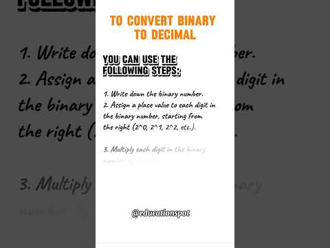 how to convert binary to decimal #shorts#conversion#fypシ