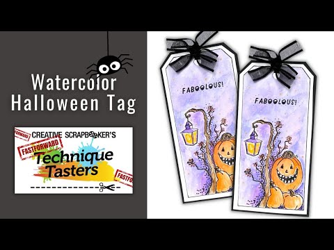 Watercolor Halloween Tag - Fast Forward #54