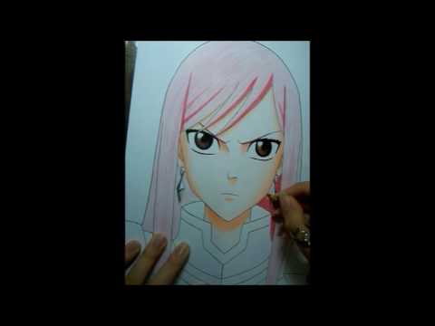 Speed Drawing - Erza Scarlet (MEU PRIMEIRO VIDEO 01/06/2012)