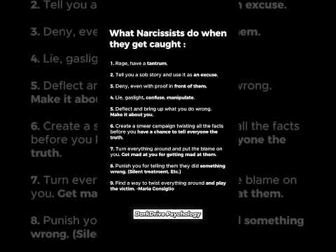 What Narcissist do when they get caught #psychology #narcissists