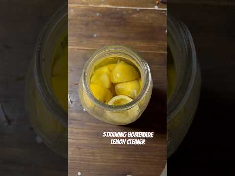 Today on the Homestead:Homemade Lemon Vinegar Natural Cleaner |Straining Process | Nontoxic #shorts