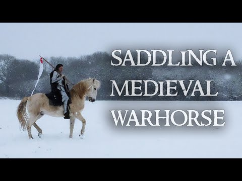 How was a Medieval WARHORSE prepared for Battle?