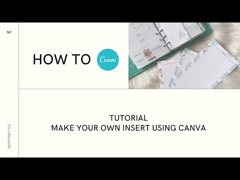 How to Make List Planner Template Insert using Canva and digital paper | SkippySkittle Tutorial DIY