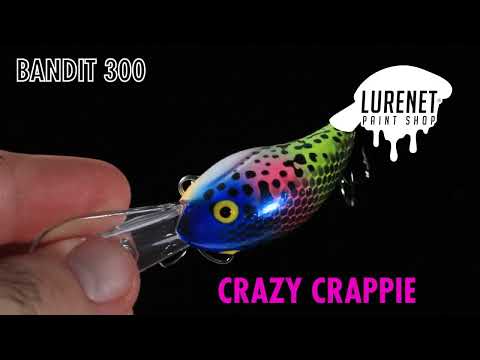 Bandit 300 Crazy Crappie - Lurenet Paint Shop (Custom Painted Lures)