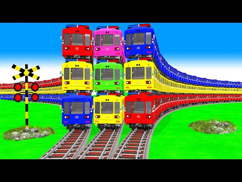 踏切アニメ あぶない電車 TRAIN 🚦 Fumikiri 3D Railroad Crossing Animation # train #1