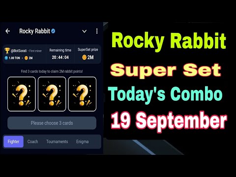 Rocky Rabbit Super Set 19 September 🤯✅।। Rocky Rabbit এর আজকের কম্বো সুপার সেট কিভাবে করবেন দেখুন✅🤯