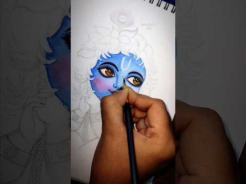 Most Beautiful Eyes 🦚✨🙏#krishna #krishnadrawing #art #viralshorts #shorts