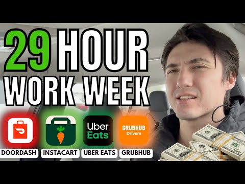 29 Hour DoorDash/Uber Eats Work Week - How Much Did I Make?