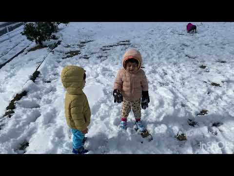 Kids enjoy first big snowfall of the season in japan | Kids enjoying snow | Urooj khan vlogs 27jp