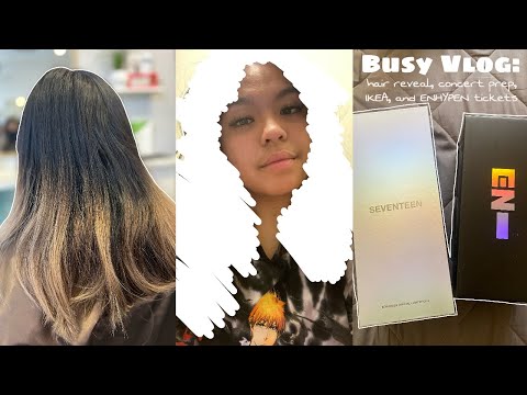 busy vlog ღ: hair reveal, concert prep, Enhypen tickets, IKEA etc,