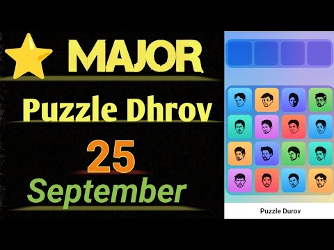 Major Puzzle Dhrov 25 September | Daily Puzzle | Telegram Bot