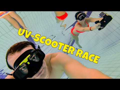 BF vs GF underwater scooter race #swim #shorts