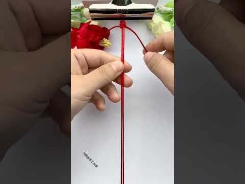 New Year's Acacia Red Rope Simple Braiding Bracelet Tutorial Handmade DIY Red Rope Bracelet New