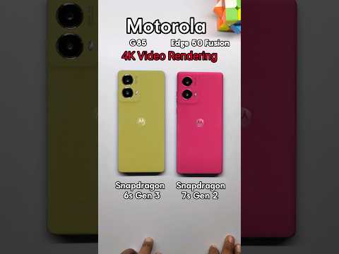 Moto G85 vs Moto Edge 50 Fusion Speed Test - 4K video rendering