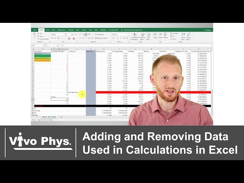 Adding and Removing Data Used in Calculations in Excel