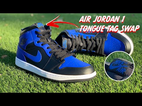 Air Jordan 1 Mid Tongue Tag Swap