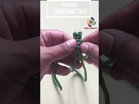 How to Make A Paracord Christmas Tree Decoration|Knotted Xmas Tree| Macrame Christmas Tree‍|#shots