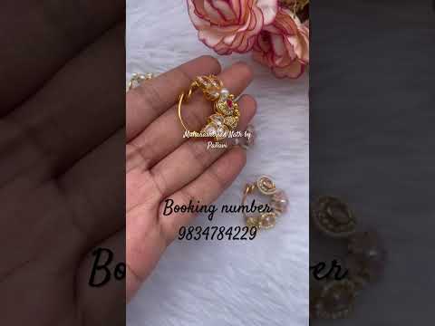 Ad stone Nath 🥰 booking number 9834784229 #shortvideo #earrings