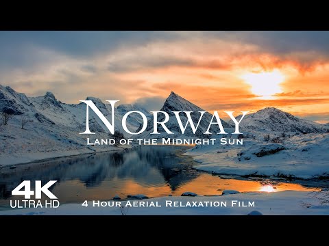 [4K] NORWAY 2024 🇳🇴 4 Hour Drone Aerial Relaxation Film of the Nordics Norge