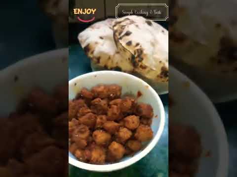 Tasty Soya Chunks and Chapati recipe ll Fried Soyabean recipe #shorts #youtubeshorts