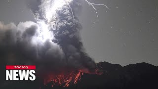 Locals evacuate as Japan’s Sakurajima volcano erupts