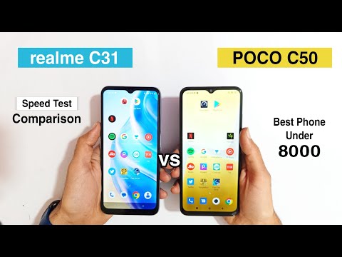 realme C31 vs Poco C50 Comparison & Speed Test | Best Under Phone 8000