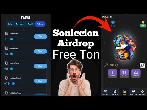 soniccoin telegram airdrop | Earn 3 Ton Daily for Free! | Sonic coin airdrop | how to earn free ton