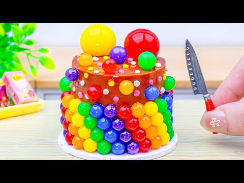 💘Rainbow Cake Recipes💘How To Make Miniature Rainbow Chocolate Cake Decorating Ideas by Lotus Cakes