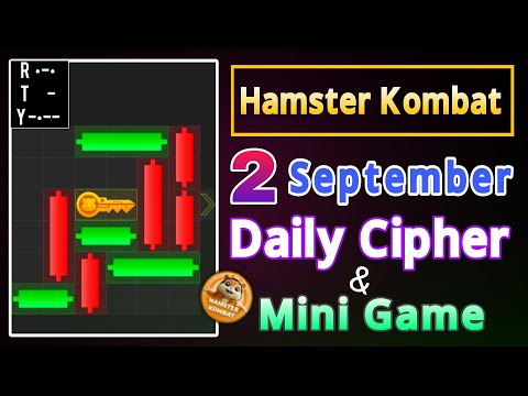 Hamster Kombat Daily Cipher || Hamster kombat Mini Game 2 September