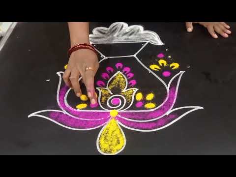 Sankranti bhogi kundala muggulu🌷🌷Easy Pongal pot kolam&rangoli,Bhogi kundalu,Bhogi muggulu.