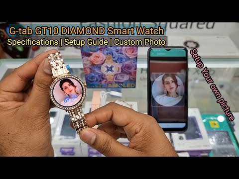 G-tab GT10 DIAMOND SmartWatch Unboxing | Features & Full Setup Guide | Add Custom Photo