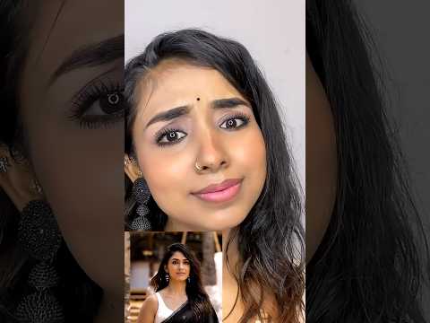 Mrunal thakur inspired makeup 🖤 🤍 #mrunalthakur #mrunal_thakur #inspiredmakeup #browngirlmakeup