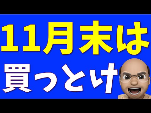 11月末は買っとけ【S&P500, NASDAQ100】