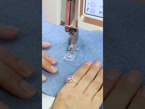 Chain stitch embroidery on your 5 thread serger! I love this embroidery hack! #sewing #sewingtricks