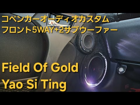 コペン　オーディオカスタム　Field Of Gold　Yao Si Ting　フロント5WAY+2サブウーファー　enough HIFINE カロッツェリア