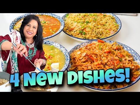 Mere Naye Chulay Par 4 Dishes! 2 Soups, Rice, and Noodles Recipe in Urdu Hindi - RKK