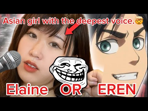 Singing ATTACK ON TITAN🗿🌝 Asian Girl Sings wih MANLY DEEP VOICE.